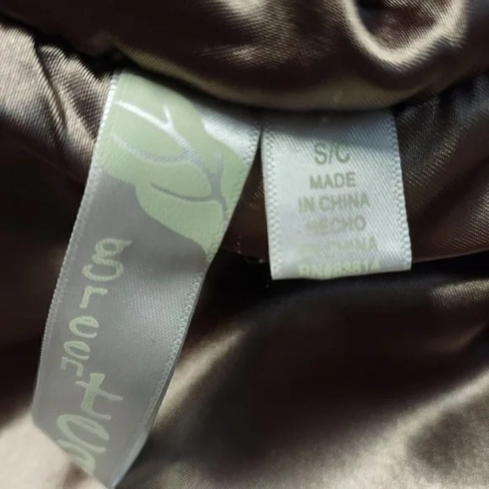 Green Tea Women's Brown Taupe Faux Fur Hooded Zip Up Vest Size S - Picture 9 of 10
